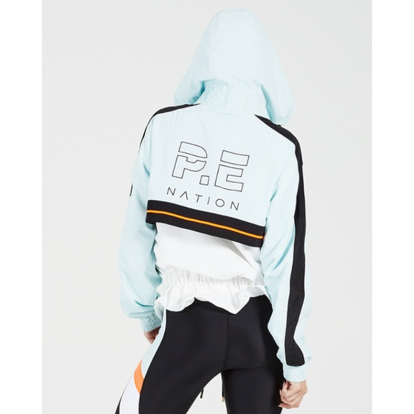 PE Nation Man Up Windbreaker Jacket Blue XS Activewear Athleisure Street Style - Picture 3 of 12